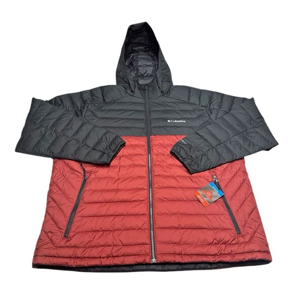 Columbia‎ White Out II Jacket Mens XXL Red Black Hooded Puffer Insulated XM0477 - Picture 1 of 8